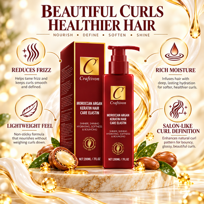 ❤️200ml Argan & Avocado Curl Defining Leave-In Cream