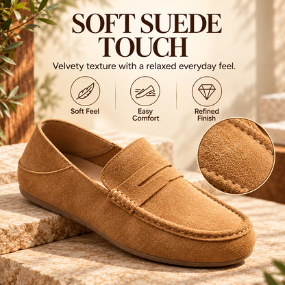 ✨Classic Suede-Look Penny Loafers – Casual Slip-On Shoes for Everyday Wear👞