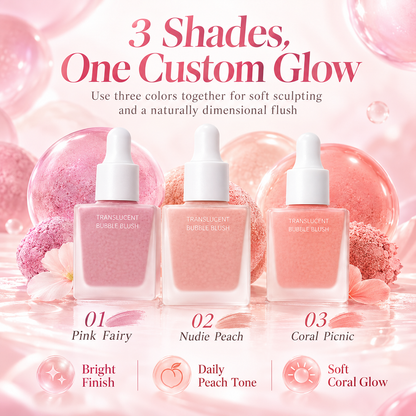 ✨3-Piece Hydrating Serum Blush Set – 💧Buildable Liquid Blush Trio🌿