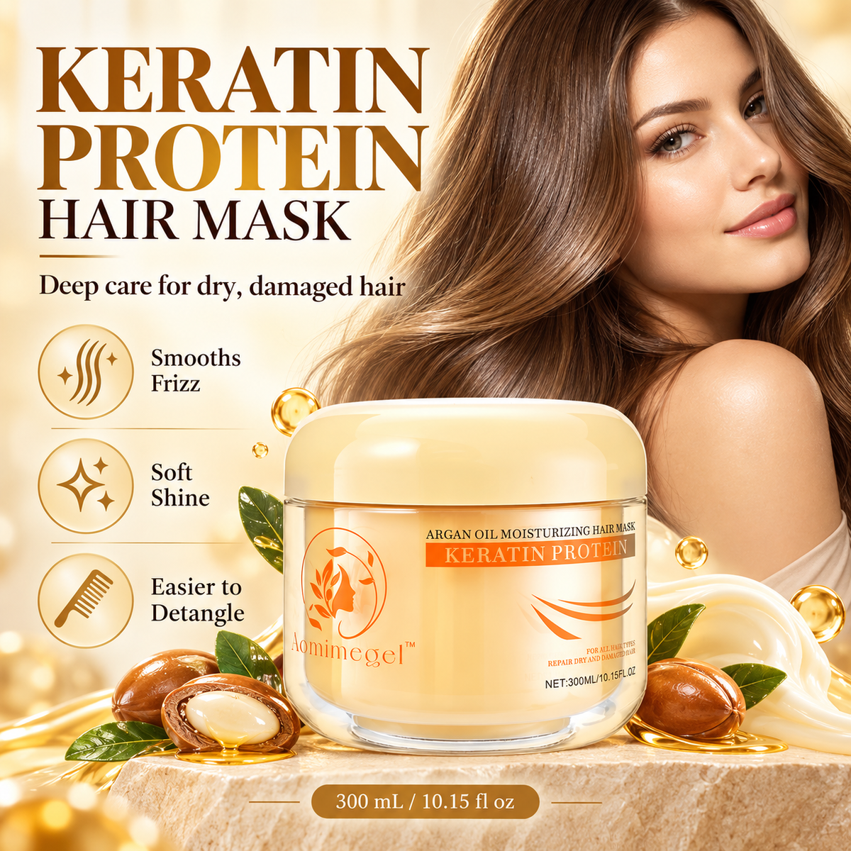 🎉Collagen Repair Hair Mask for Dry Damaged Hair, 10.15 oz