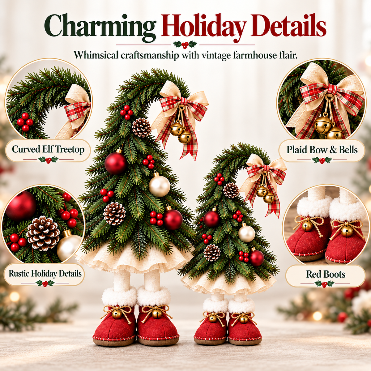 🎉Whimsical Christmas Elf Tree Decor