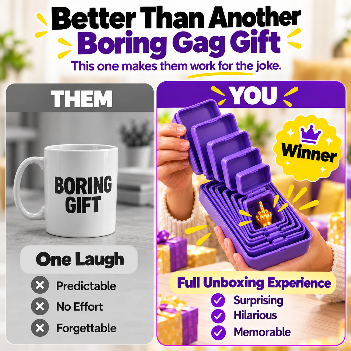 🔥 6-Layer Nesting Prank Gift Box