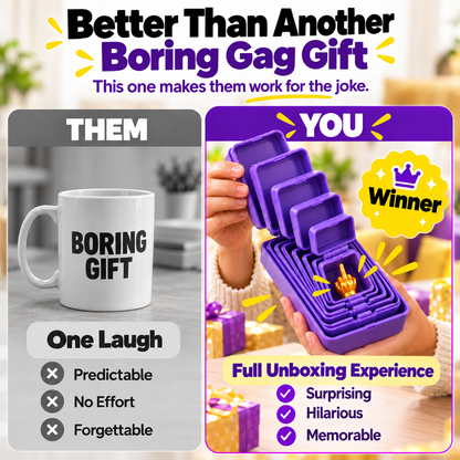 🔥 6-Layer Nesting Prank Gift Box