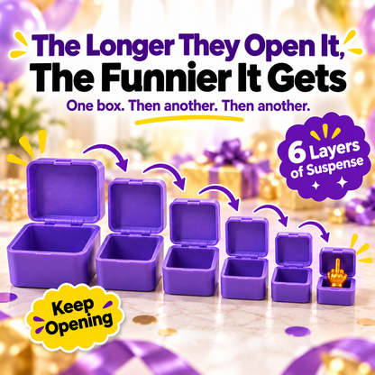 🔥 6-Layer Nesting Prank Gift Box