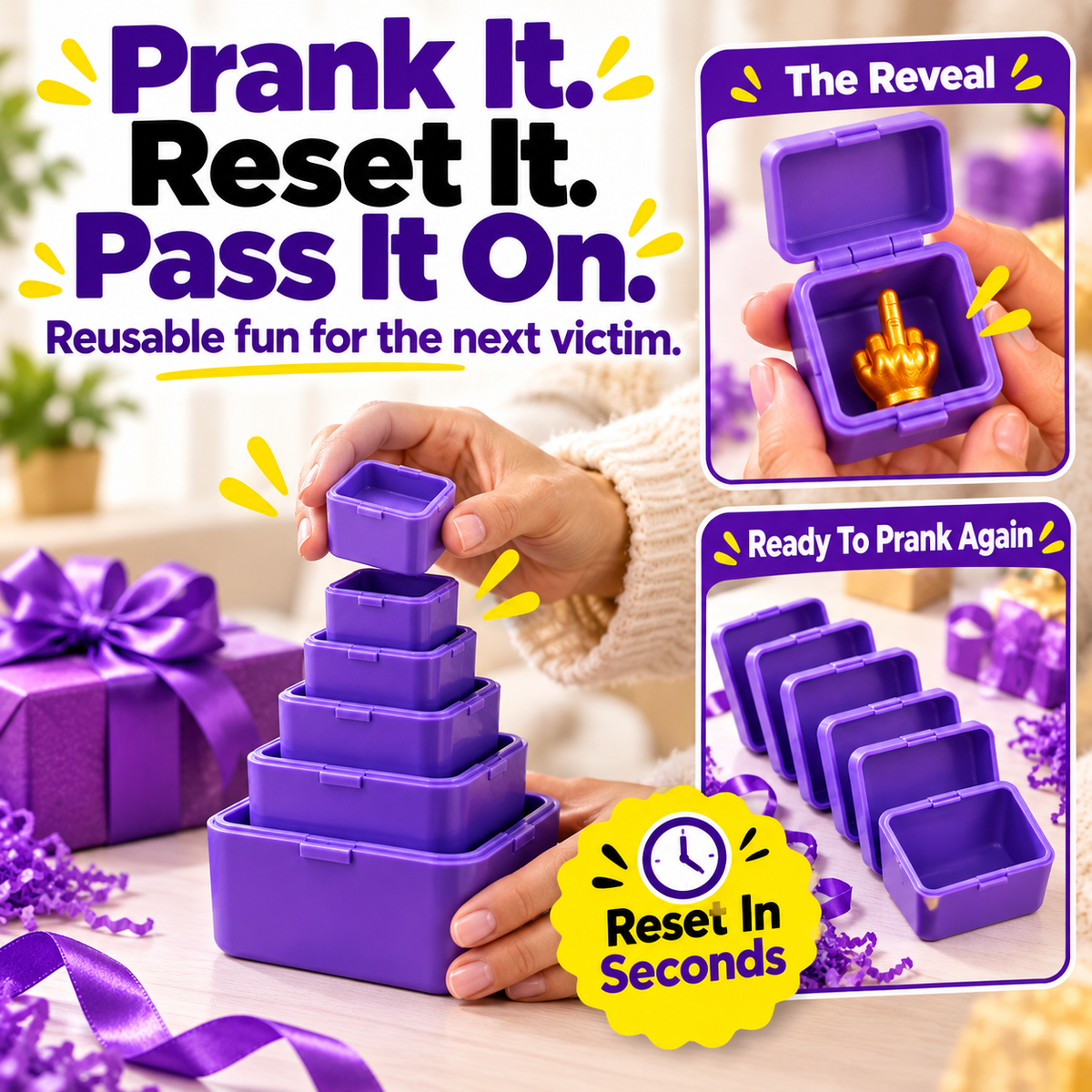 🔥 6-Layer Nesting Prank Gift Box