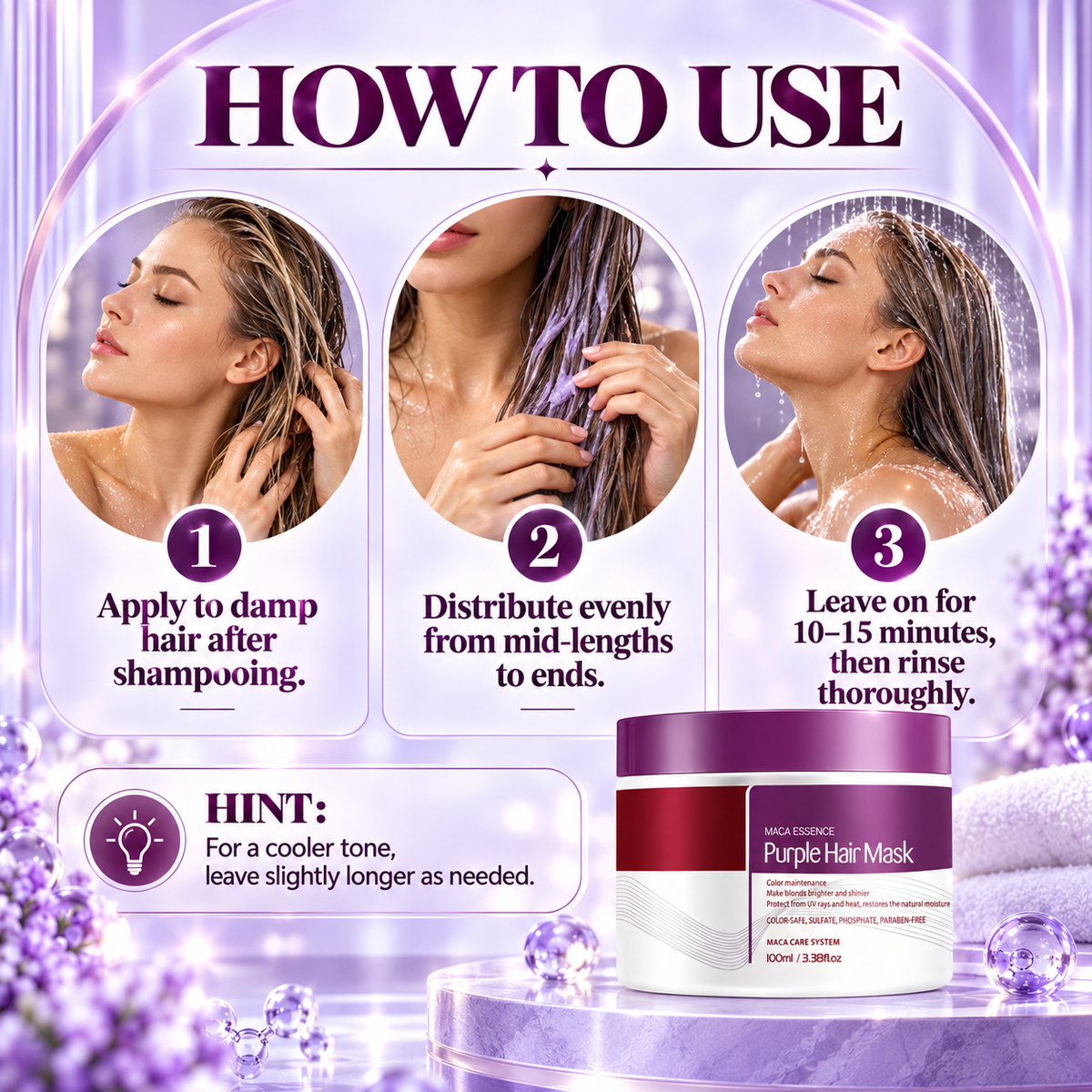 ✨Purple Hair Treatment Mask – Tone, Hydrate & Shine, 100ml
