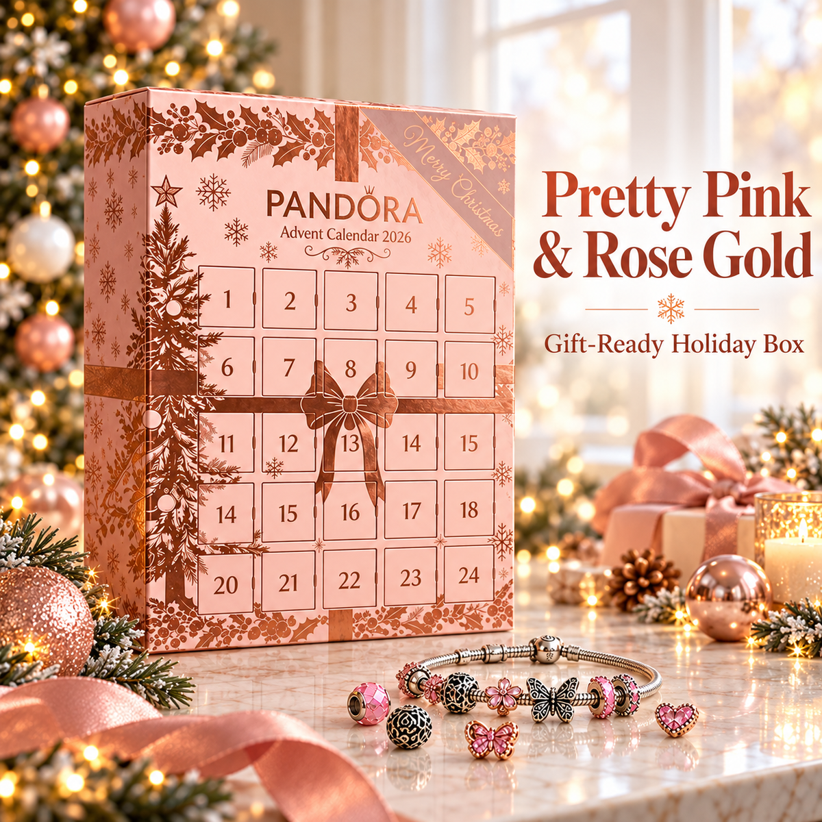 ✨24-Day Jewelry Advent Calendar💍Mystery Charms, Jewelry & Accessories Christmas Gift Box🎄