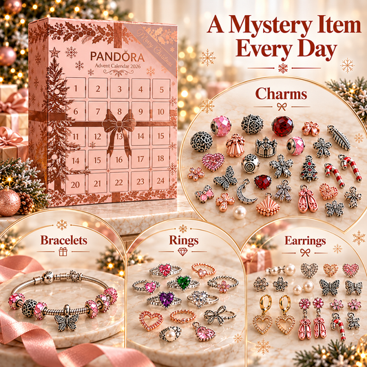 ✨24-Day Jewelry Advent Calendar💍Mystery Charms, Jewelry & Accessories Christmas Gift Box🎄