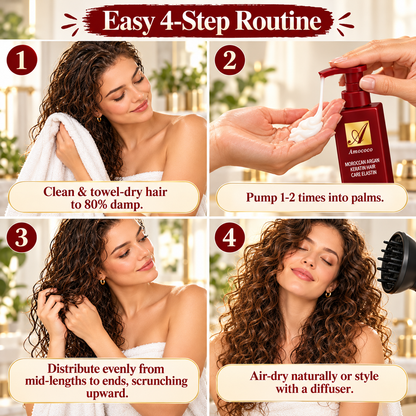 🔥Curl Defining Cream, Leave‑In Hair Treatment with Argan & Avocado Oil