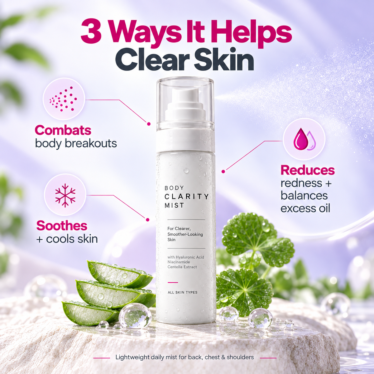 ✨Body Clarity Mist💧Ultra-Fine Spray for Back, Chest & Shoulder Care, 100 mL🌿