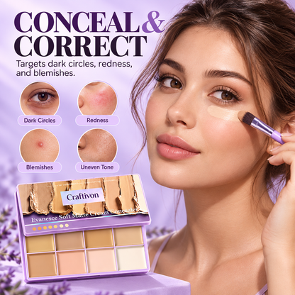 ❤️8-Color Full Coverage Concealer Palette – Waterproof & Matte Finish