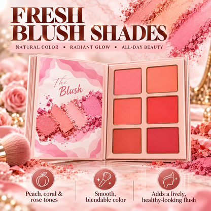 ✨All-in-One Makeup Palette Book – Eyeshadow, Blush, Highlighter & Lip Color Set