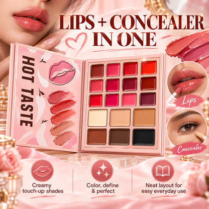 ✨All-in-One Makeup Palette Book – Eyeshadow, Blush, Highlighter & Lip Color Set
