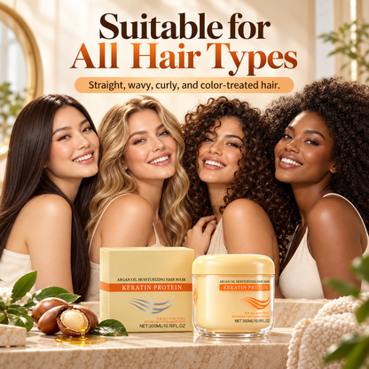 ✨Keratin & Argan Oil Hair Mask for Dry, Damaged Hair – 300ml