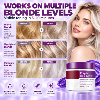 🔥Purple Toning Hair Mask – Anti-Brass & Deep Hydration