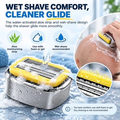 🎁Manual Bald Head Shaver Kit with Spare Blade &amp; Travel Case