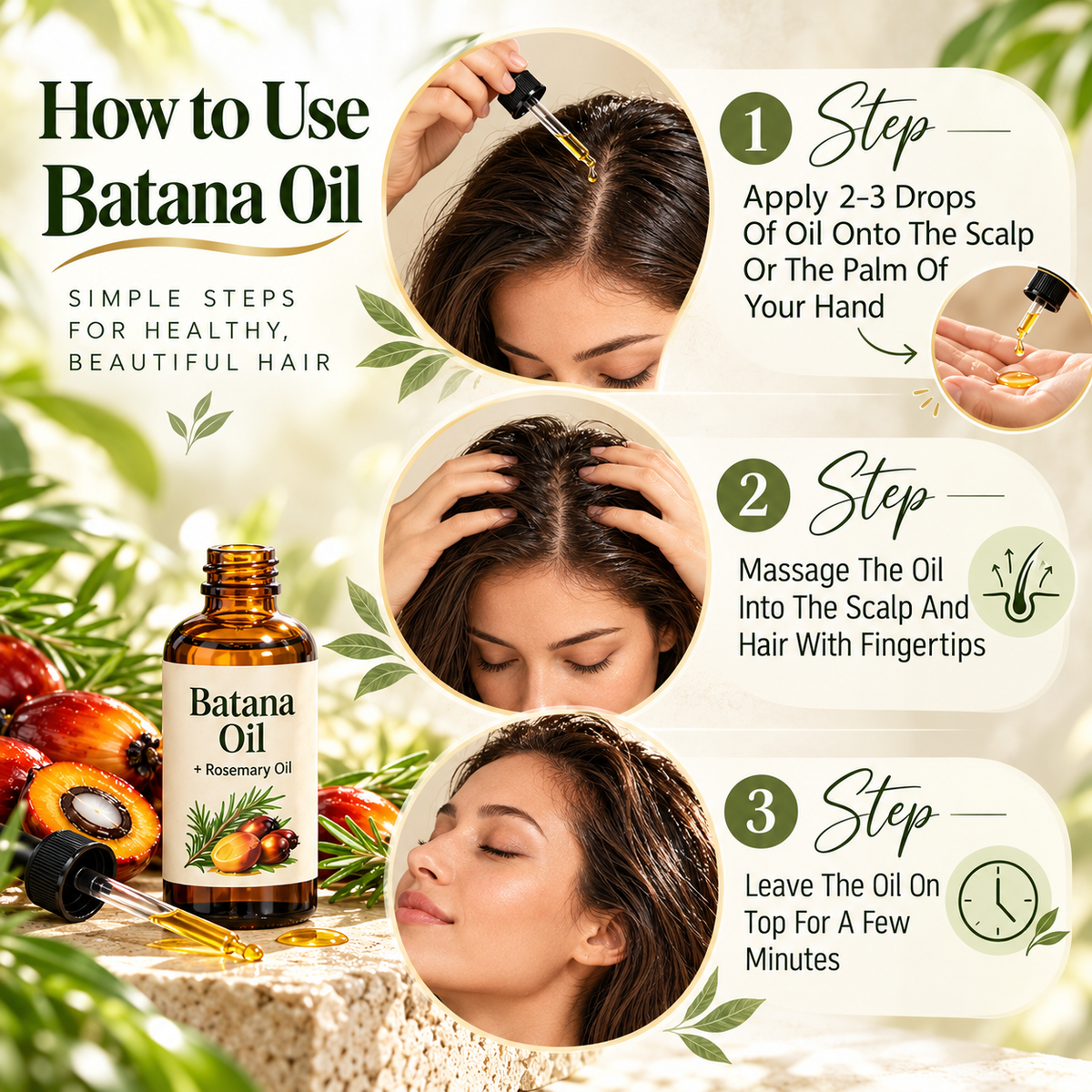 ✨ 100% Pure Batana Hair Oil – Nourish, Strengthen & Shine | 1 Fl Oz