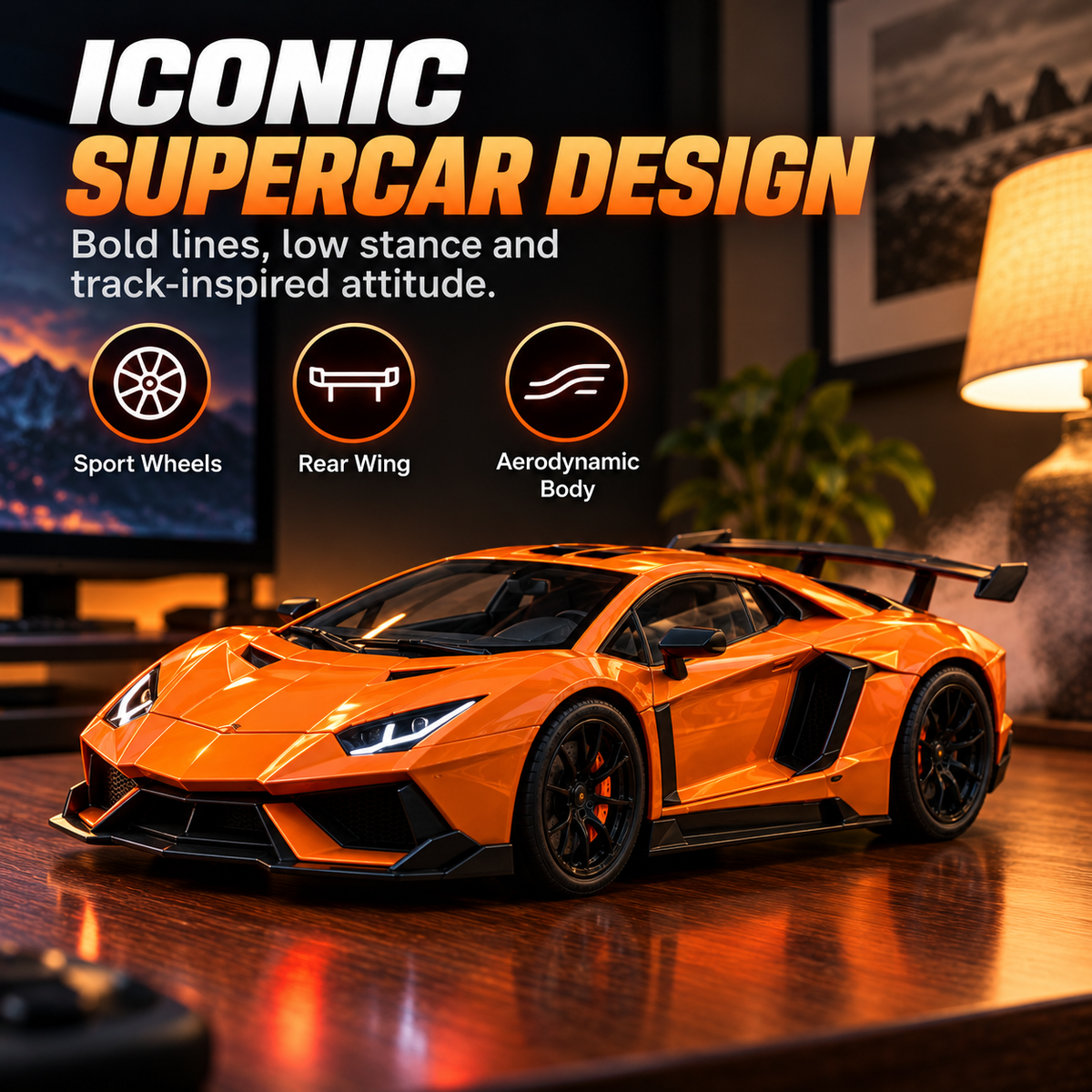 ❤️Supercar Exhaust Mist Humidifier – LED Lights & Cool Desk Decor