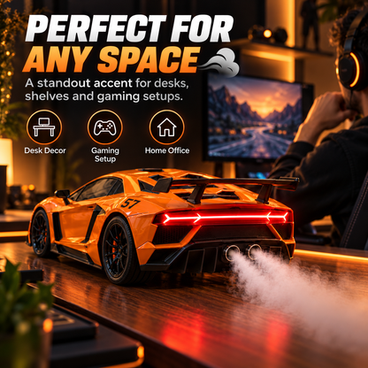 ❤️Supercar Exhaust Mist Humidifier – LED Lights & Cool Desk Decor