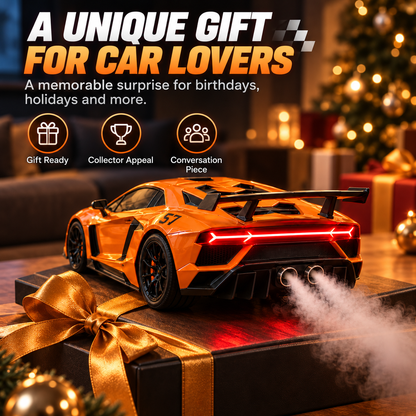 ❤️Supercar Exhaust Mist Humidifier – LED Lights & Cool Desk Decor