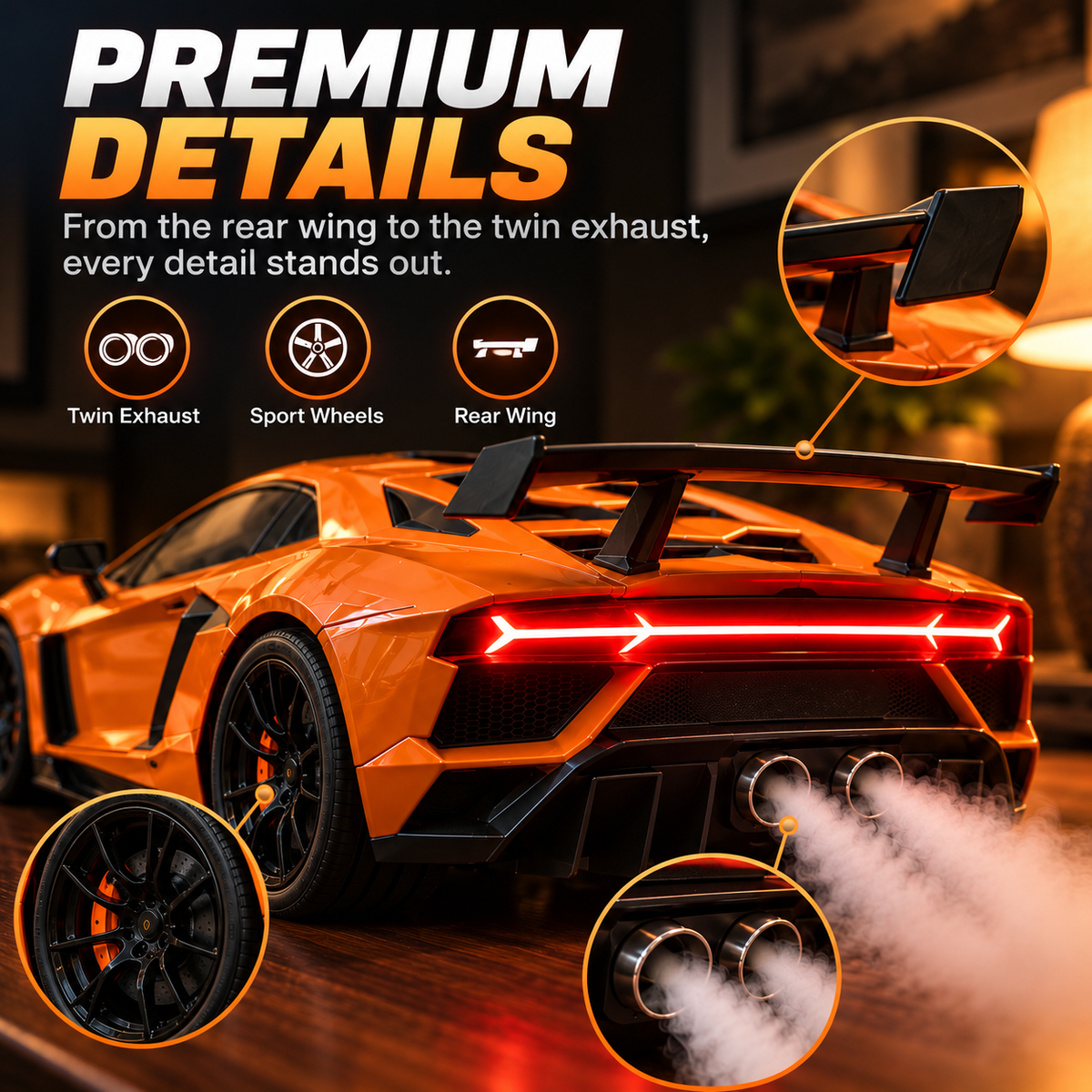 ❤️Supercar Exhaust Mist Humidifier – LED Lights & Cool Desk Decor
