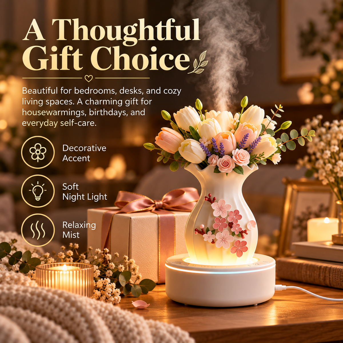 🔥Flower‑Vase Essential Oil Diffuser