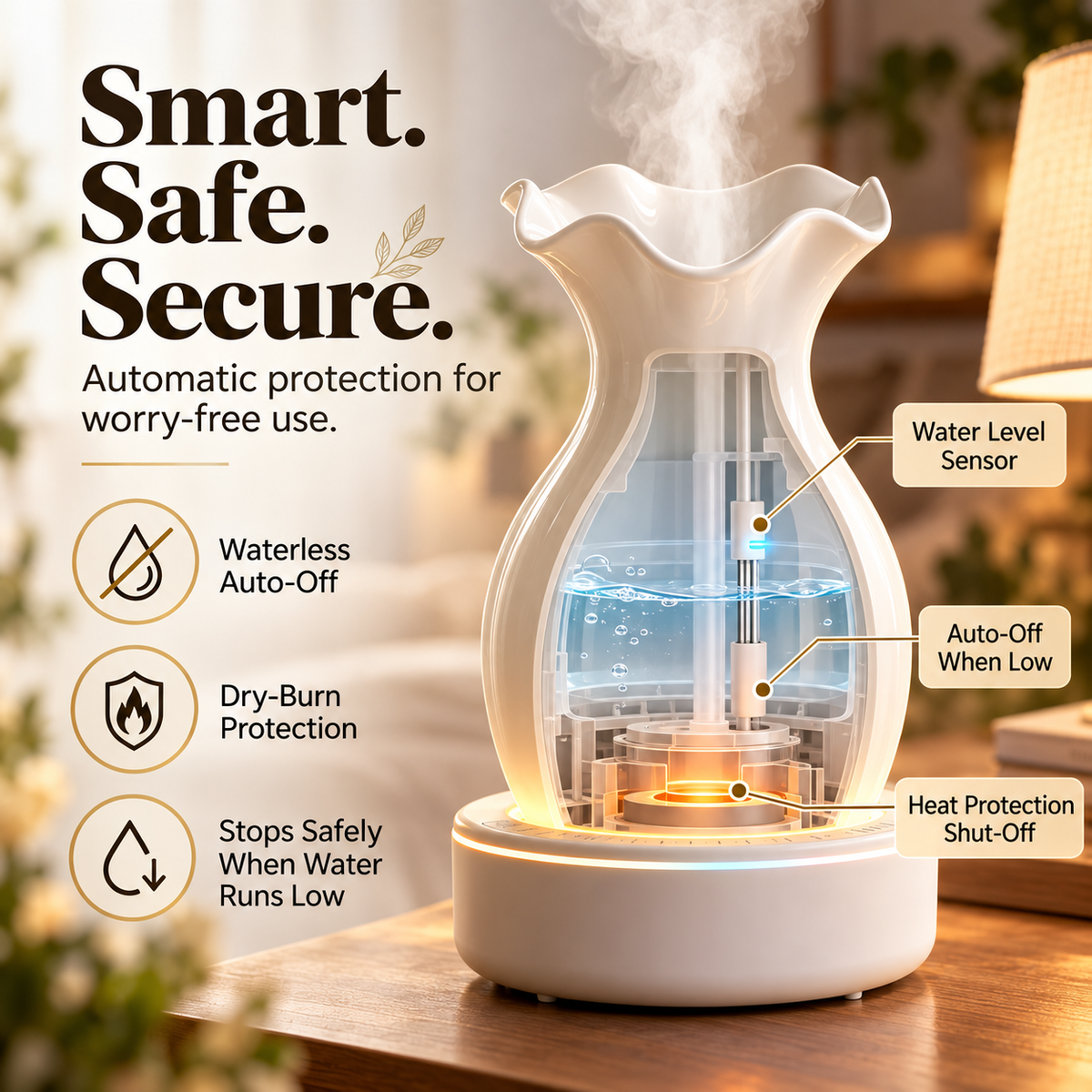 🔥Flower‑Vase Essential Oil Diffuser