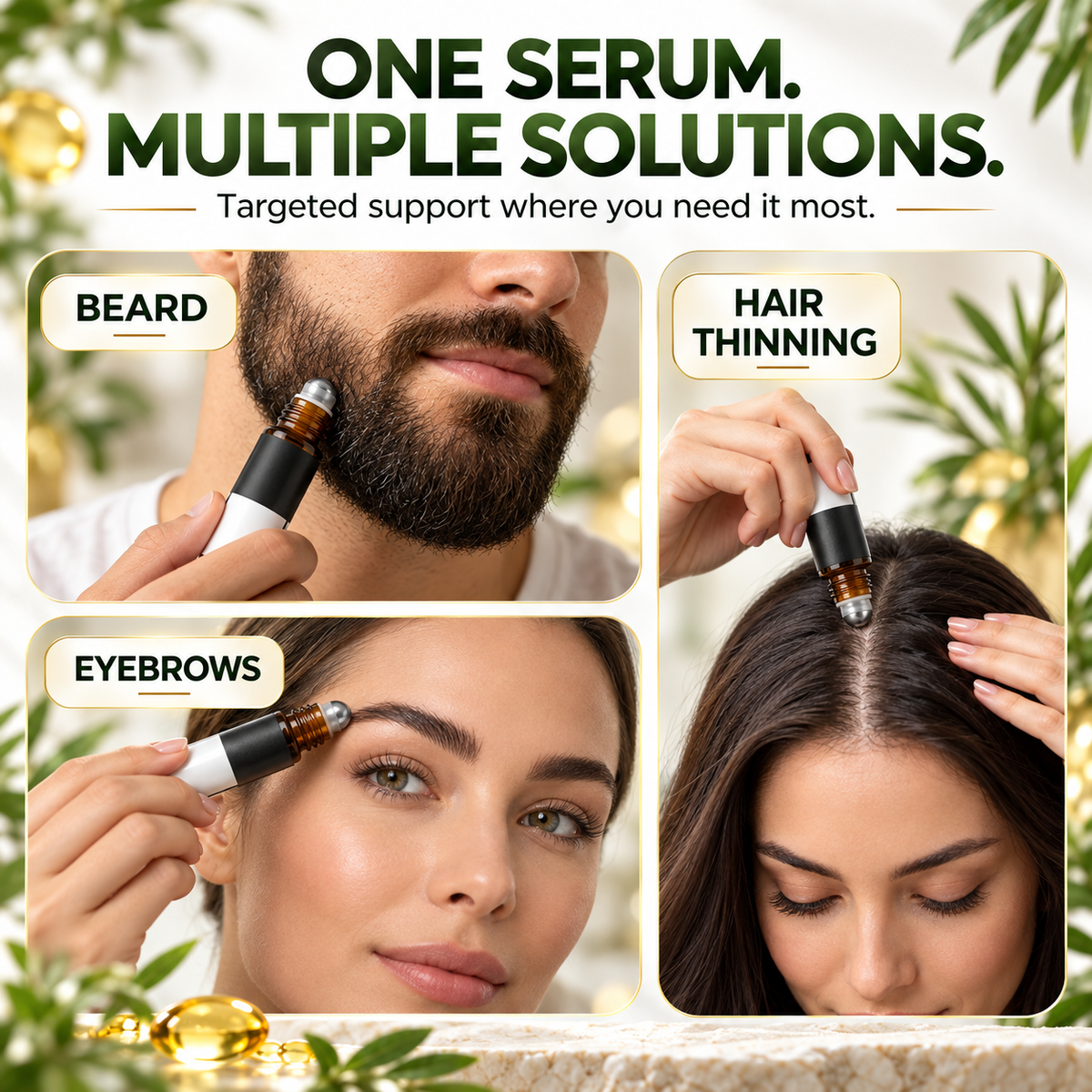 ✨Precision Hair Serum – Rosemary, Caffeine & Biotin Roll-On