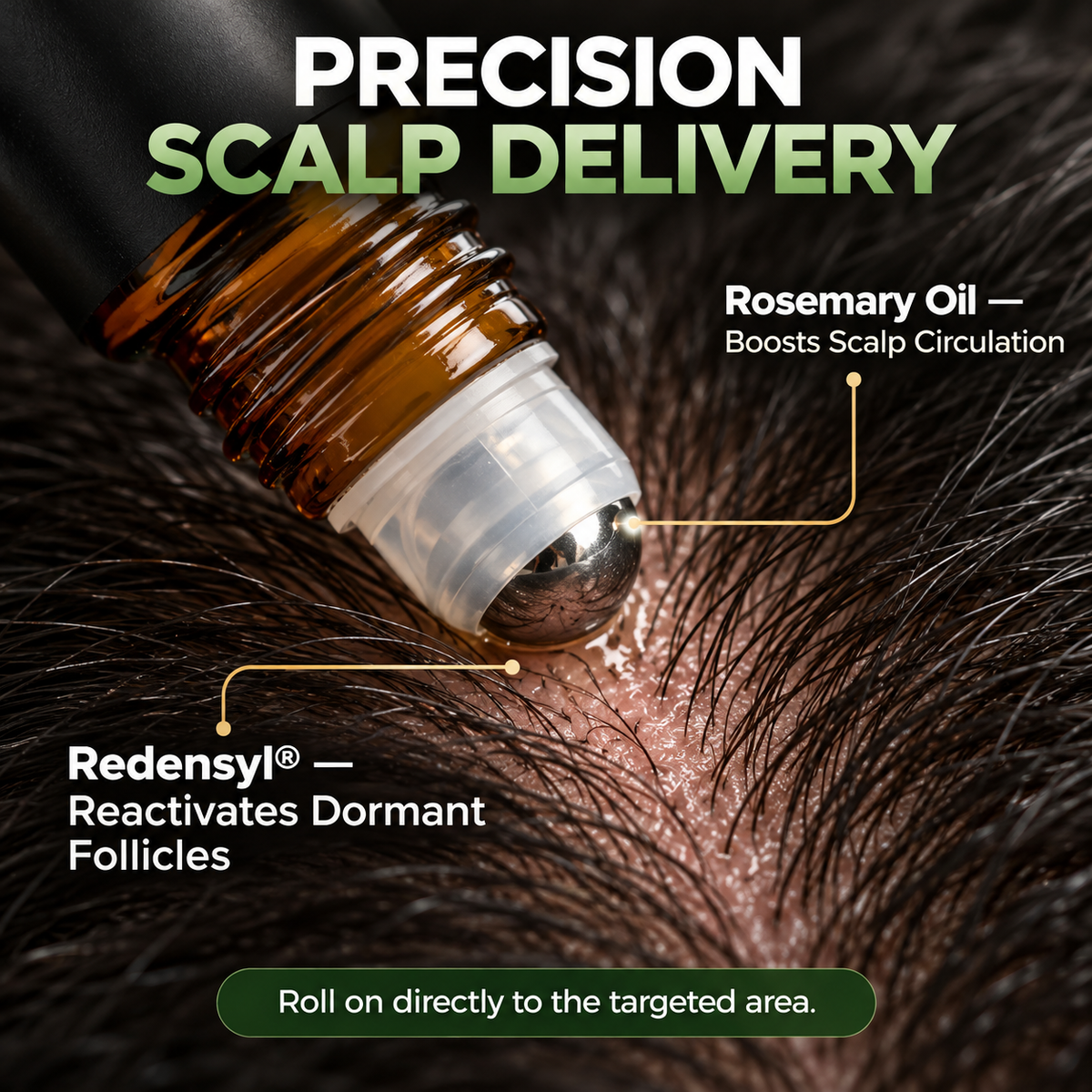 ✨Precision Hair Serum – Rosemary, Caffeine & Biotin Roll-On