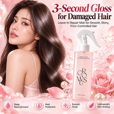 🎁Rose Pearl Leave-In Hair Treatment Spray, 200ml – Keratin & Collagen Spray for Smooth, Shiny, Frizz-Free Hair