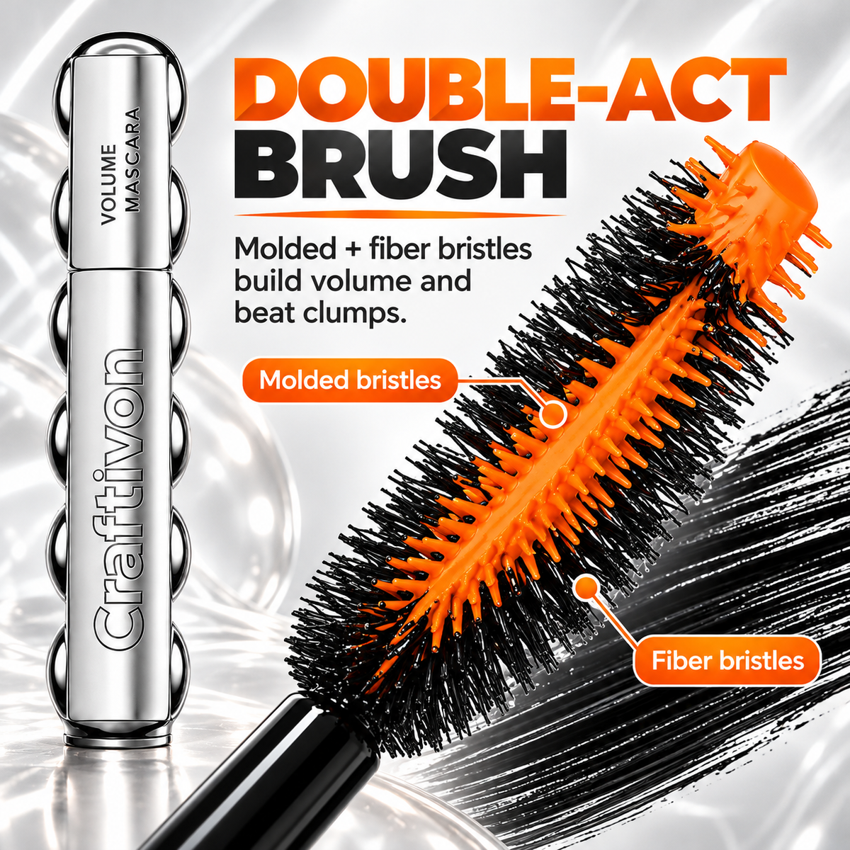 ❤️Buildable Volume Mascara with Dual-Action Brush
