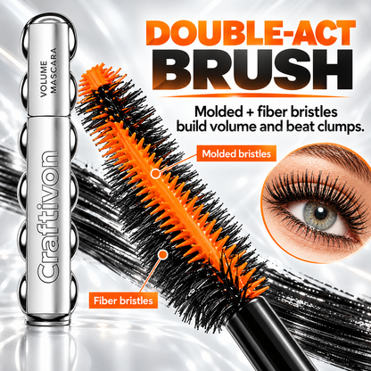 ❤️Buildable Volume Mascara with Dual-Action Brush