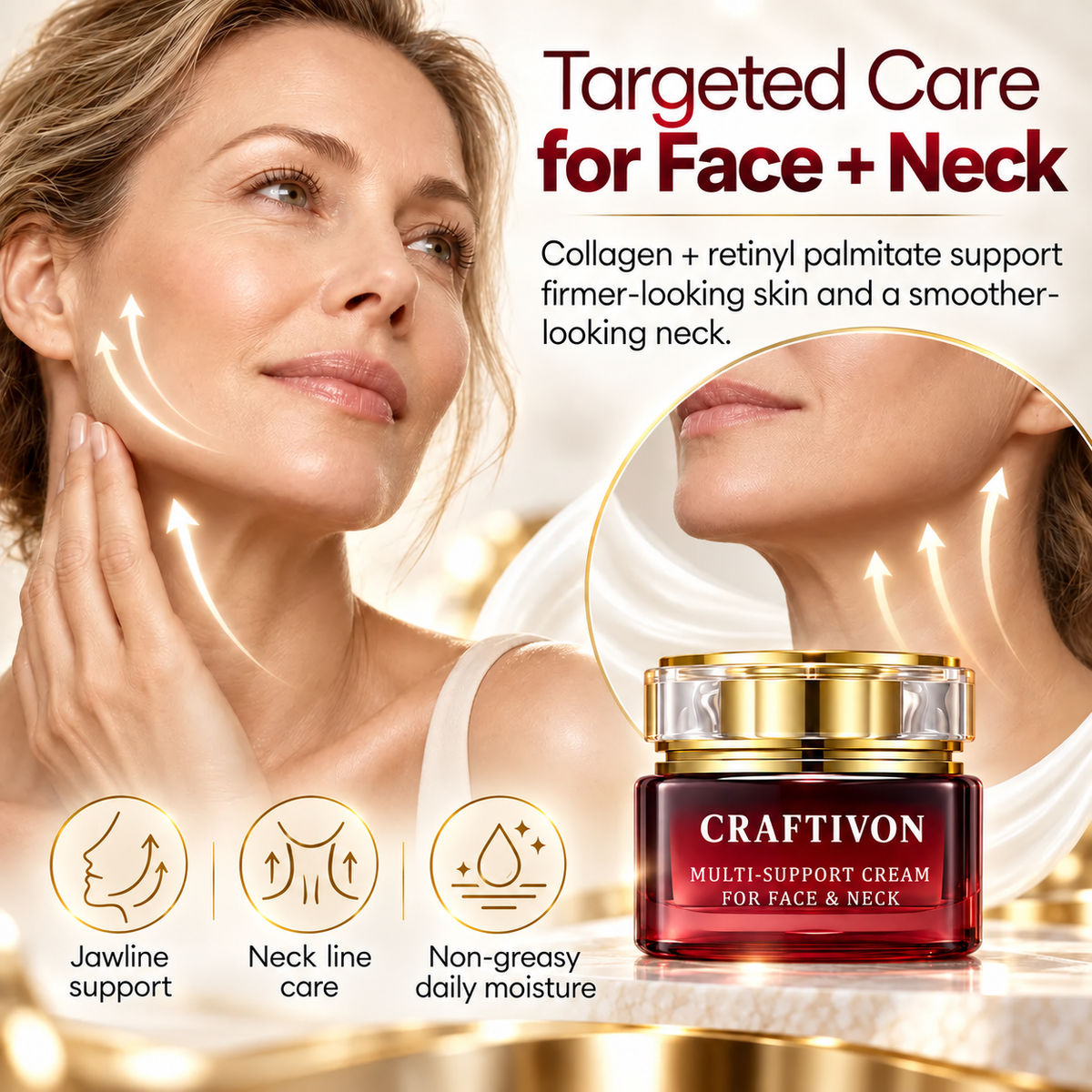 🎁Retinol Anti-Aging Face & Neck Cream – Collagen, 5 Ceramides & Hyaluronic Acid for Firming, Deep Hydration & Skin Barrier Support