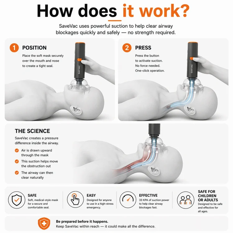 ✨Portable Anti-Choking Suction Device – Manual Emergency Airway Tool