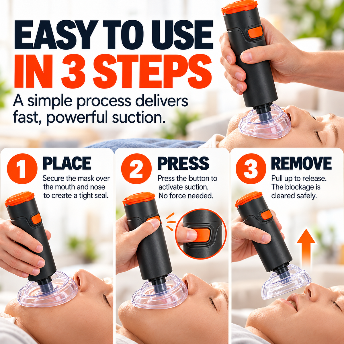 ✨Portable Anti-Choking Suction Device – Manual Emergency Airway Tool