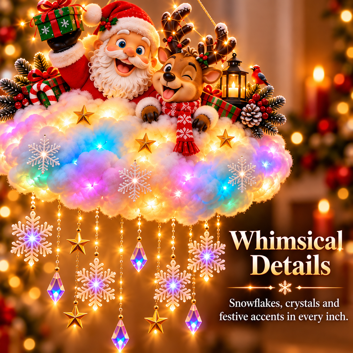 🎉Santa Claus Lighted Santa Claus Cloud