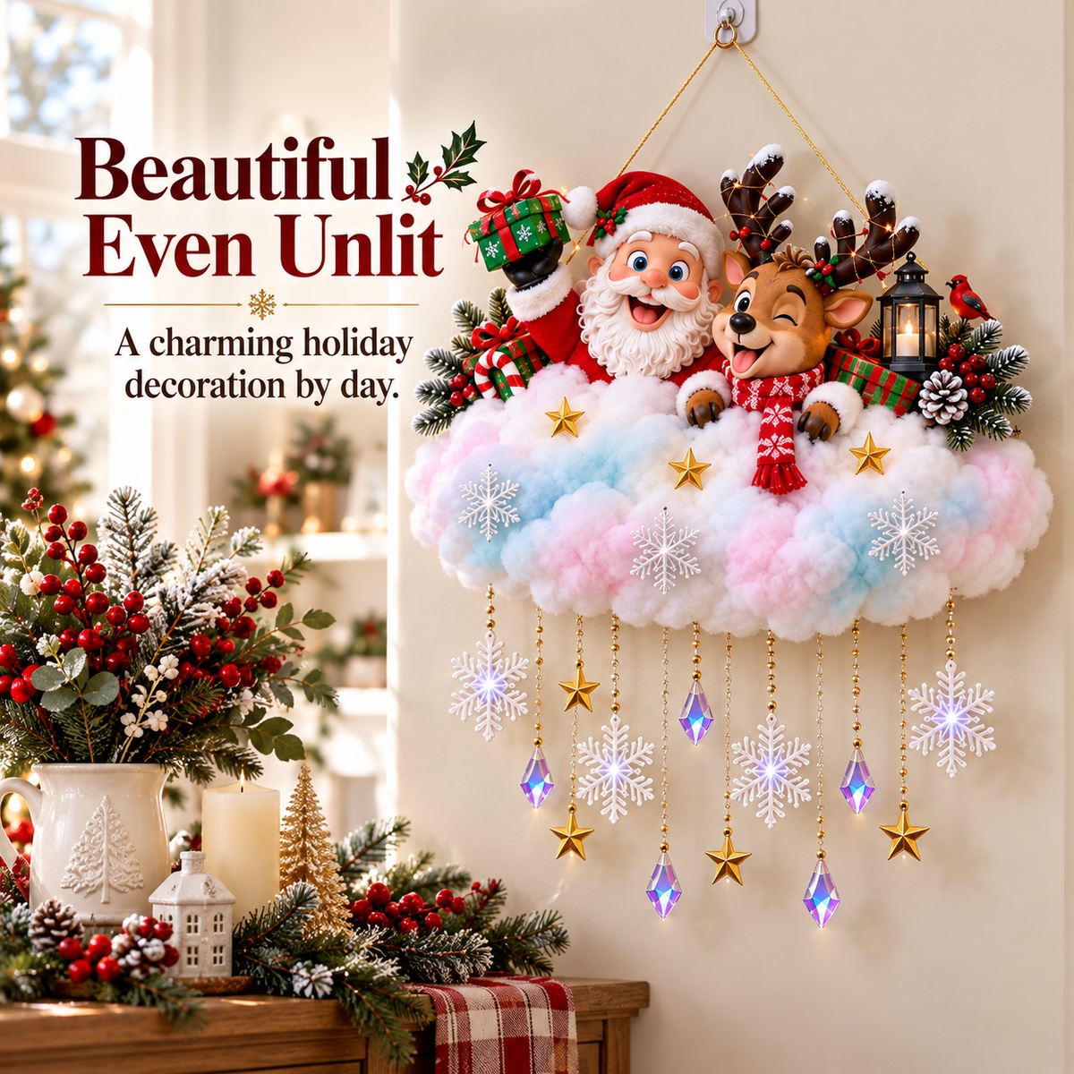 🎉Santa Claus Lighted Santa Claus Cloud