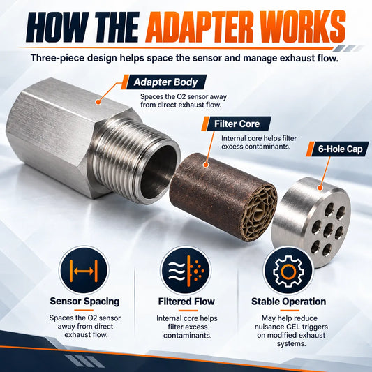 🎁O2 Sensor Spacer Adapter – M18x1.5 Oxygen Sensor Connector
