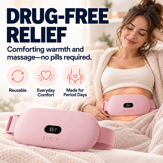 ❤️ Wearable Heating & Massage Belt – Drug-Free Period Comfort