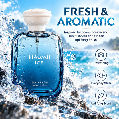 🎁Hawaii Ice Eau De Parfum – Fresh Citrus & Woody Scent, 100ml