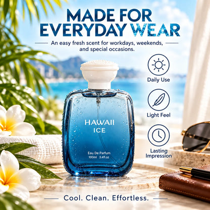 🎁Hawaii Ice Eau De Parfum – Fresh Citrus & Woody Scent, 100ml