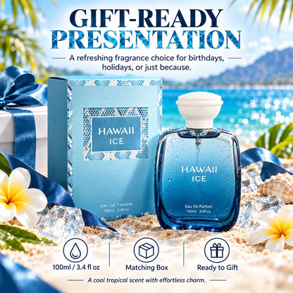 🎁Hawaii Ice Eau De Parfum – Fresh Citrus & Woody Scent, 100ml