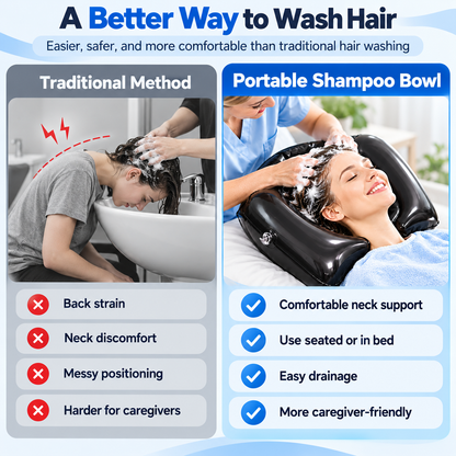 🎉Inflatable Shampoo Bowl, Portable Hair Washing Tray