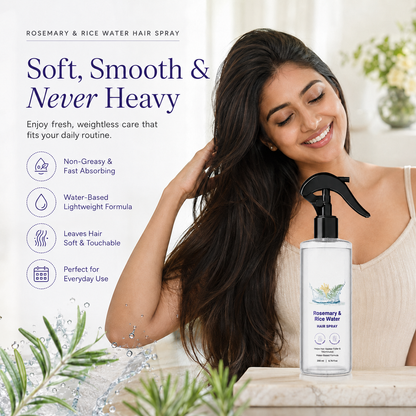 🌿100% Natural Rosemary Rice Water Spray, Nourishing Hair Spray 200ml