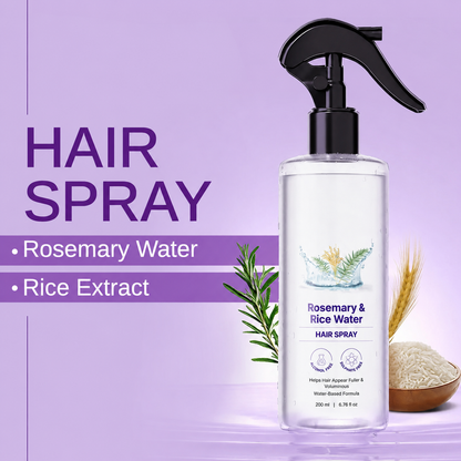 🌿100% Natural Rosemary Rice Water Spray, Nourishing Hair Spray 200ml