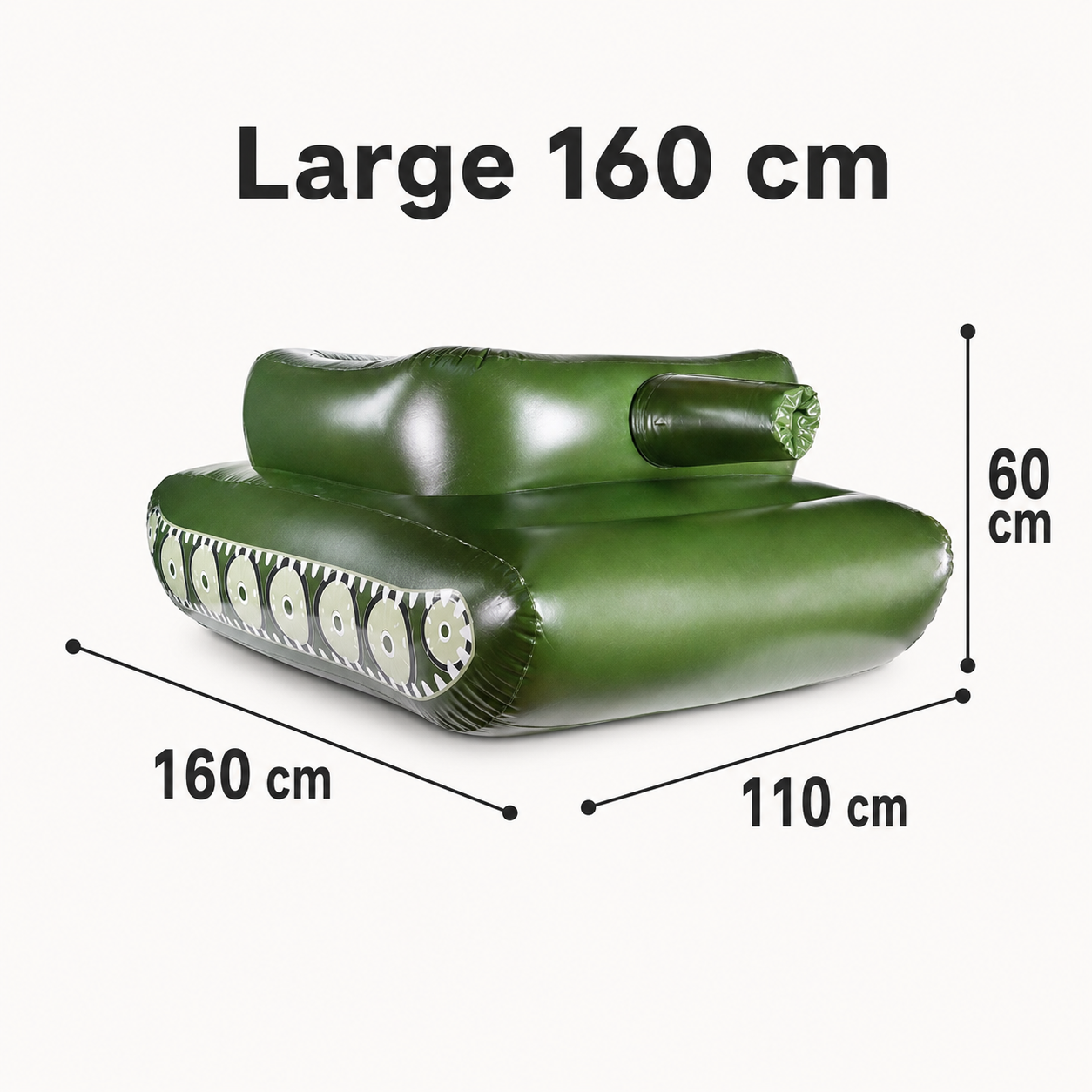 Inflatable Battle Tank Pool Float with Built-In Water Cannon
