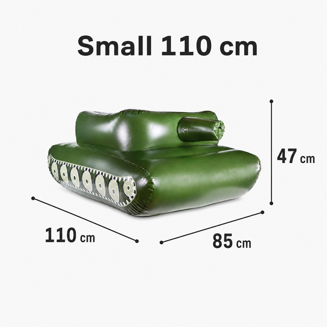 Inflatable Battle Tank Pool Float with Built-In Water Cannon