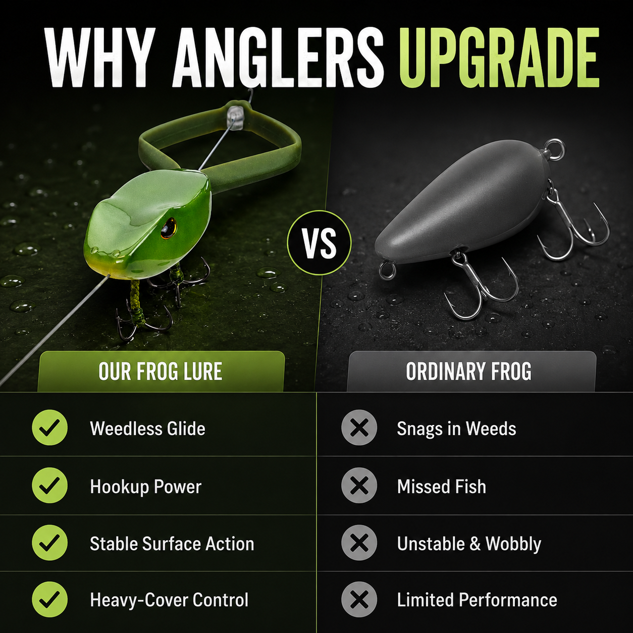 Green Back Topwater Frog Fishing Lure