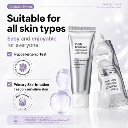 Mascarilla exfoliante facial PDRN con exosomas y efecto glaze: mascarilla intensiva de peeling con colágeno