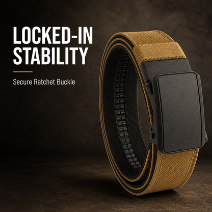 No-Sag Micro-Adjustable EDC Ratchet Belt